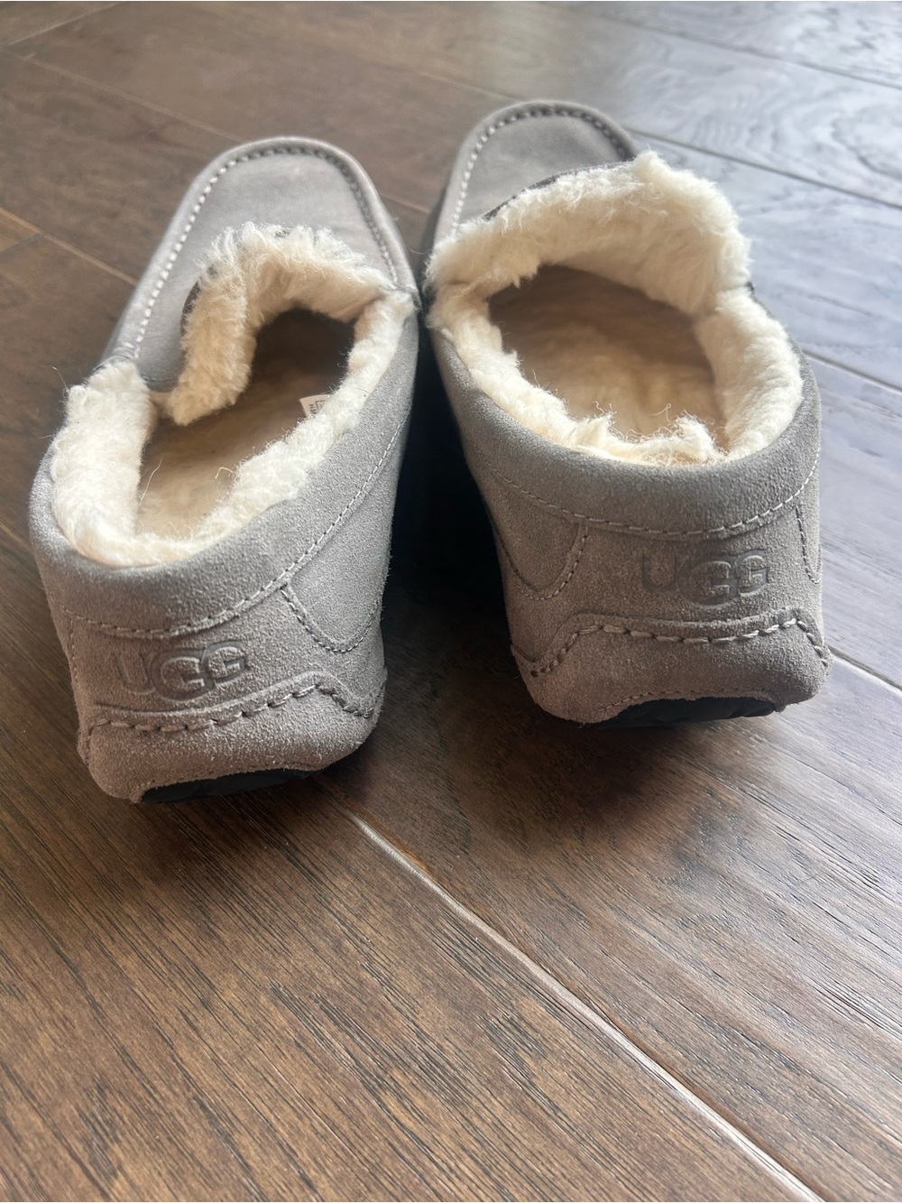 UGG Men’s Gray Suede Plush-Lined Slip-Ons size 10